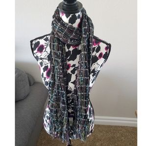 Apt. 9 Fringed Scarf with Shimmer Thread NWT